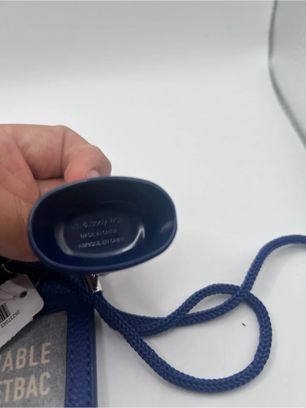 Bath & Body Works Wearable PocketBac Holder Navy Lanyard ID Badge NWT